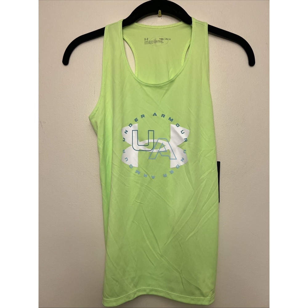 Under Armour‎ girls loose tank Top, youth medium, neon green NEW